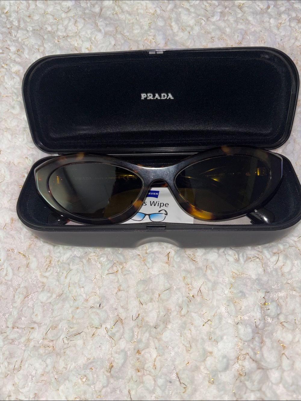 Prada Tortoiseshell Cat-Eye Sunglasses with Dark Brown Lenses